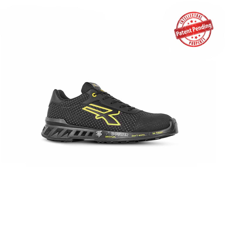 zapato u-power matt esd s3 src  negro-amarillo 43