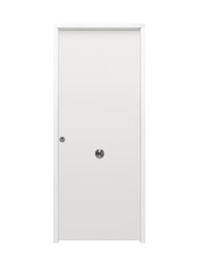 puerta entrada vivienda saga100 lisa blanca 100 x 2100 3p 1c inox derechas con cortavientos