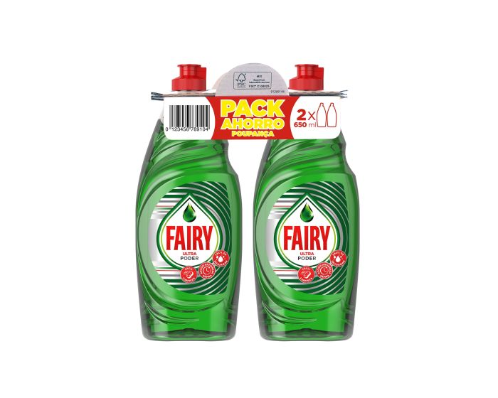 lavavaj.fairy ultra poder pack-2x650ml.