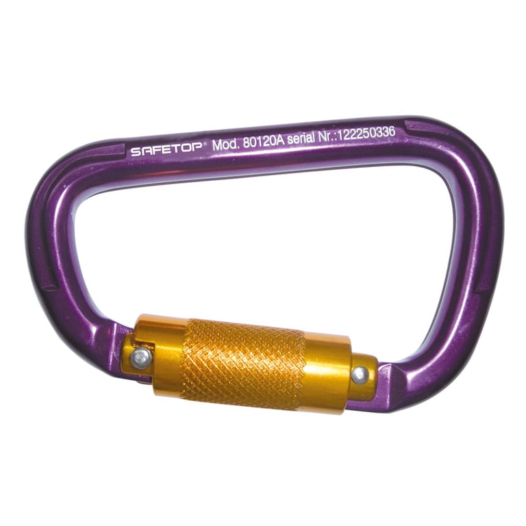 MOSQUETÓN DE ROSCA, de aluminio extraligero apertura 22 mm