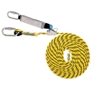 línea de vida vert, absorbedor+altochut aluminio+mosquetones