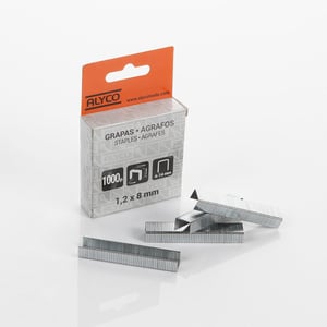 caja 1000 grapas tipo u 1,2x11x3x8mm alyco orange