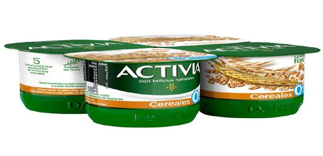 yogur c/cereales 0% activia 4x125gr.