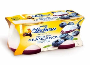 yogur con arandanos la lechera 2x125grs