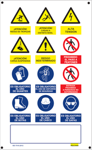 cartel multiple vertical pvc 0,4mm 500x900mm