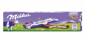 barritas chocolate milkinis milka 88 grs.
