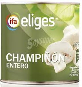 champiñon entero lata 3kg.