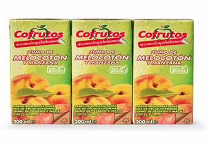 zumo melocoton cofrutos brik 3x200ml