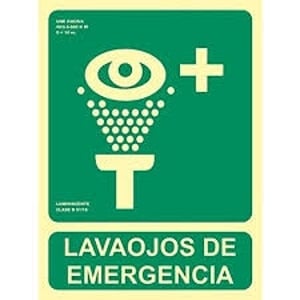 señal lavaojos de emergencia pvc 0,7mm clase b  distancia de vision 10m