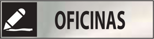 señal inox oficinas 200x50mm
