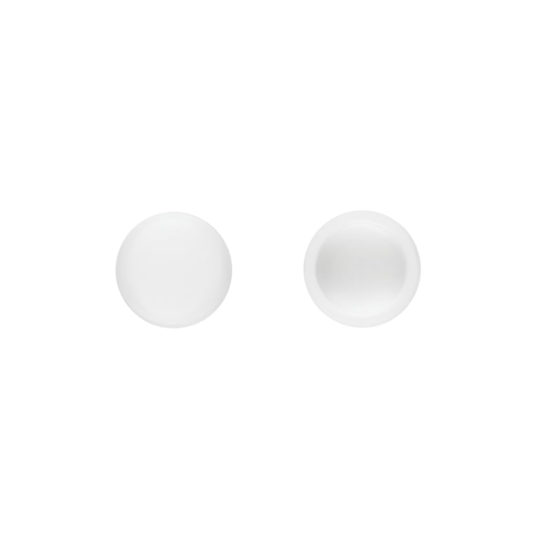 ø4,8 [cp tp-cr b] tapones de pvc para tornillos din-7504-n y din-7981. blanco