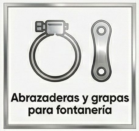 abrazaderas y grapas para fontanería