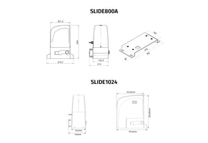 motorline - kit slide800a - kit motor corredera motorline slide 800