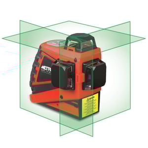 nivel laser 3d metrica 61415mplus 40m verde 2 baterias