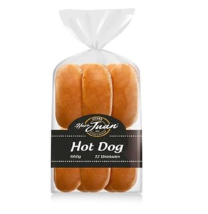 pan hot dog hnos.juan 660 grs. 12u.
