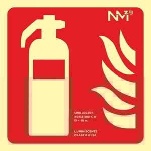 señal extintor pvc 1mm clase a 210x210mm