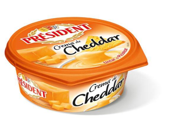 crema queso cheddar president 125gr