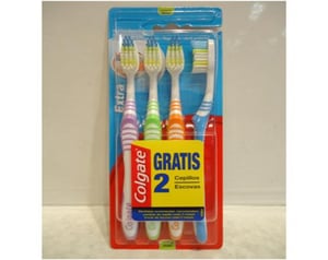 cepillo dental colgate ex clean 2+2unids.