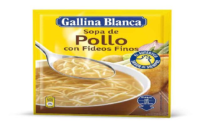sopa de pollo con fideos g. blanca 70 grs.