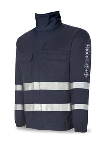 chaqueta ignifuga y antiestatica av reflectantes t-52/54