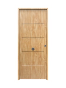 puerta entrada vivienda saga100 1105 roble inox izquierdas 90x210 3p 1c rc3 cortavientos