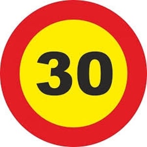 señal vial metalica limite 30km 500mm