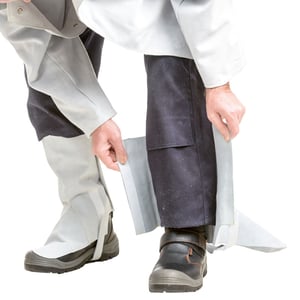 polainas de cuero grises serie standard