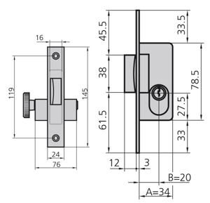 cerradura embutir c.v.l. 1979/p/5