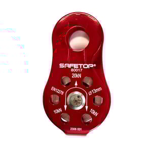 polea para trípode de aluminio, para cuerdas máx 13 mm