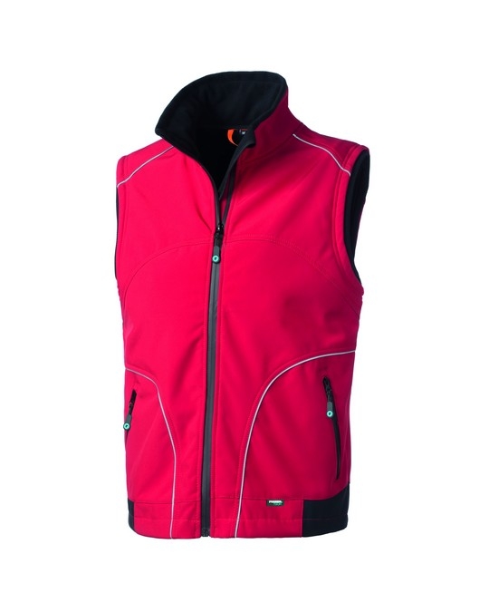 chaleco softshell preston  hh623-49  rojo  m