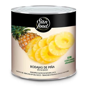 piña en su jugo sanfood lata 822 gr