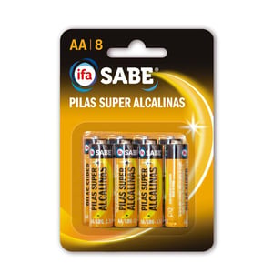 pilas super alcalinas pack-8u. aa lr06 ifa