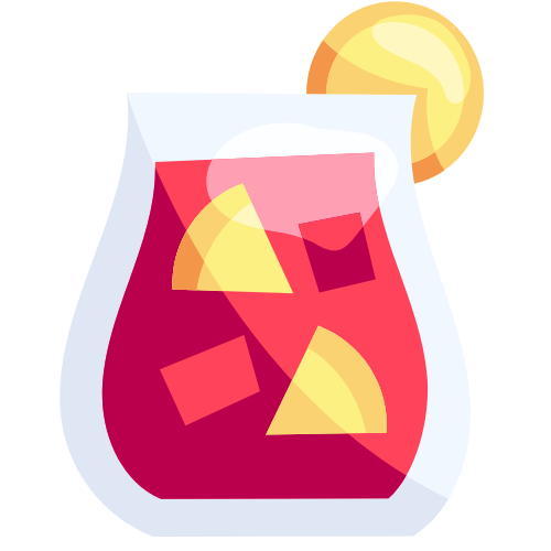 sangría, cerveza y refrescos