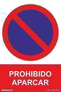 señal prohibido aparcar pvc 0,7mm 210x300mm