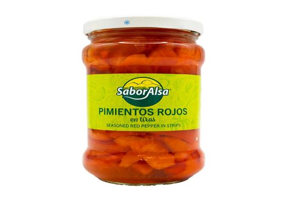 pimiento rojo tiras saboralsa tarro 280 grs
