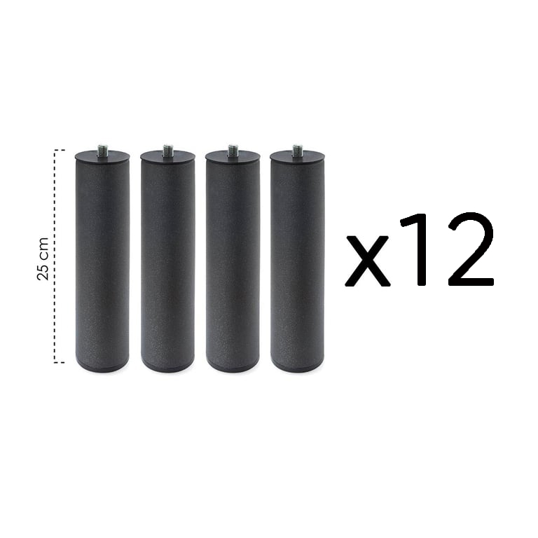 pack de 15 juegos patas de cilindricas (25 cm)