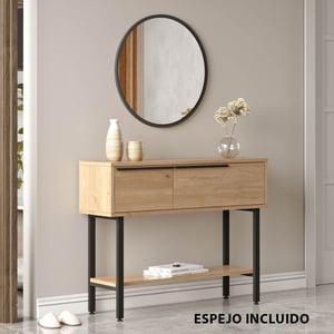 recibidor con espejo redondo (kit).