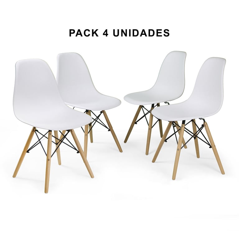 pack de 4 sillas madera (kit)