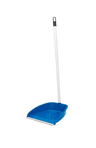 recogedor plegable antivuelco azul palo forrado