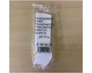 tenedores plastico reutilizables 20 u.