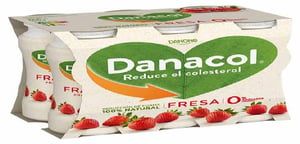 yogur liq.fresa danone danacol 6x100gr.