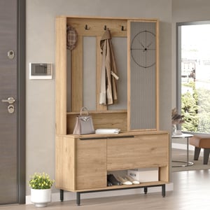 recibidor con perchero y puertas abatibles (kit).