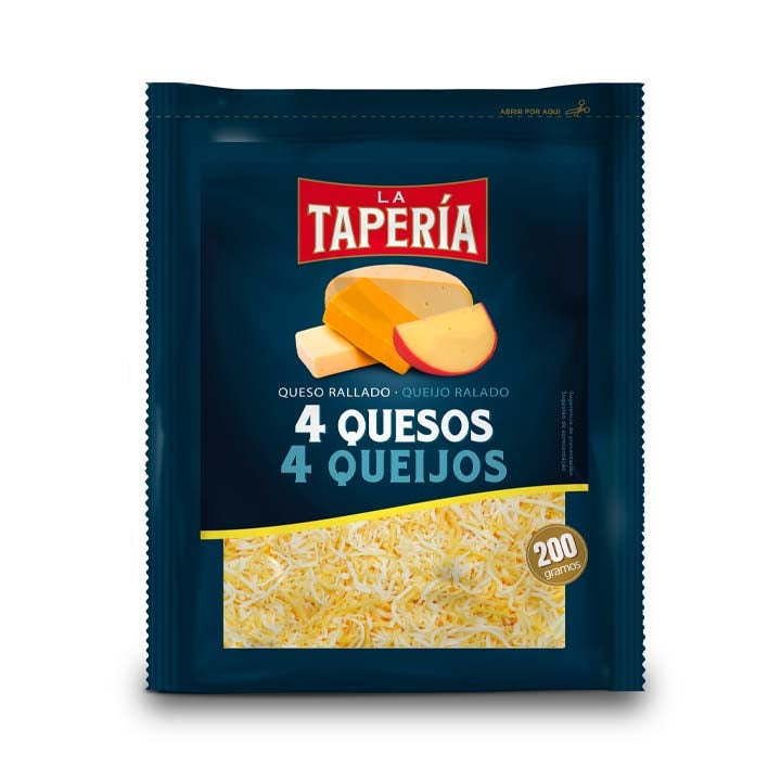 queso rallado 4 quesos taperia 200gr