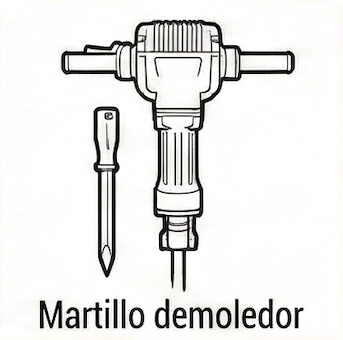 martillos demoledores cable
