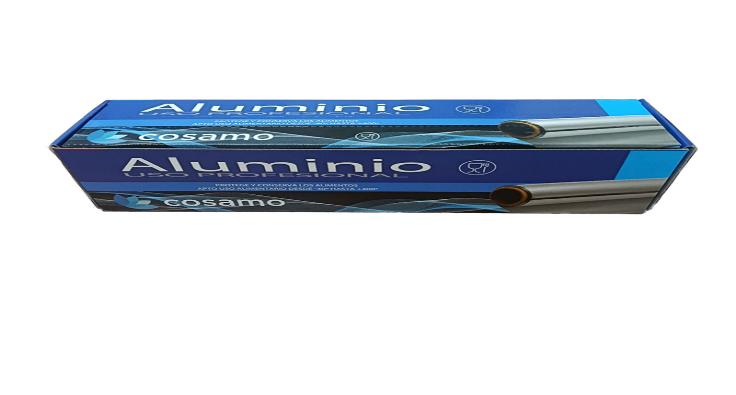 rollo aluminio industrial cosamo 1,5 kgs 14 micras