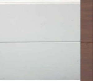 ml panel secc 610 liso un canal imitación madera oscura ext, gofrado blanco int