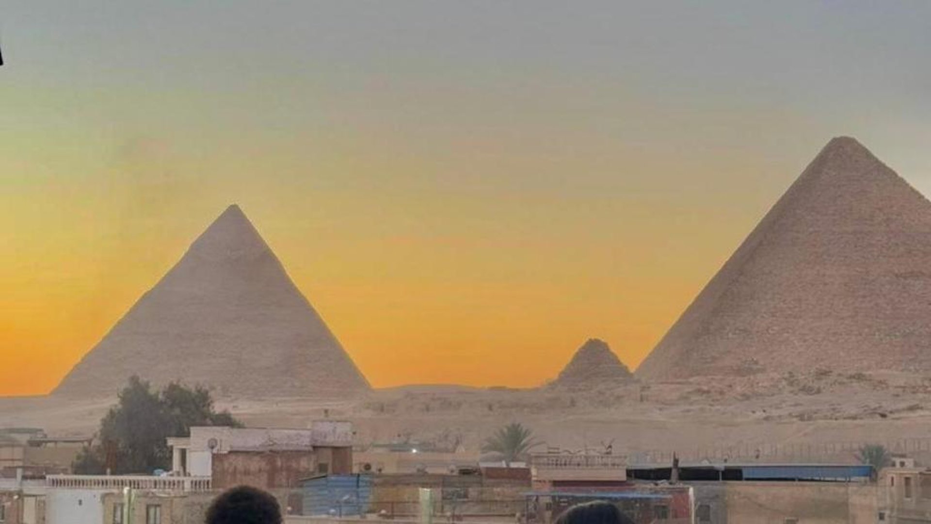 Aura pyramids view in in Cairo, Egypt