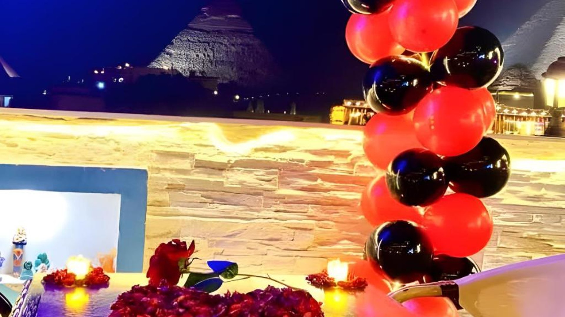 Horizon of Pyramids in in Cairo, Egypt
