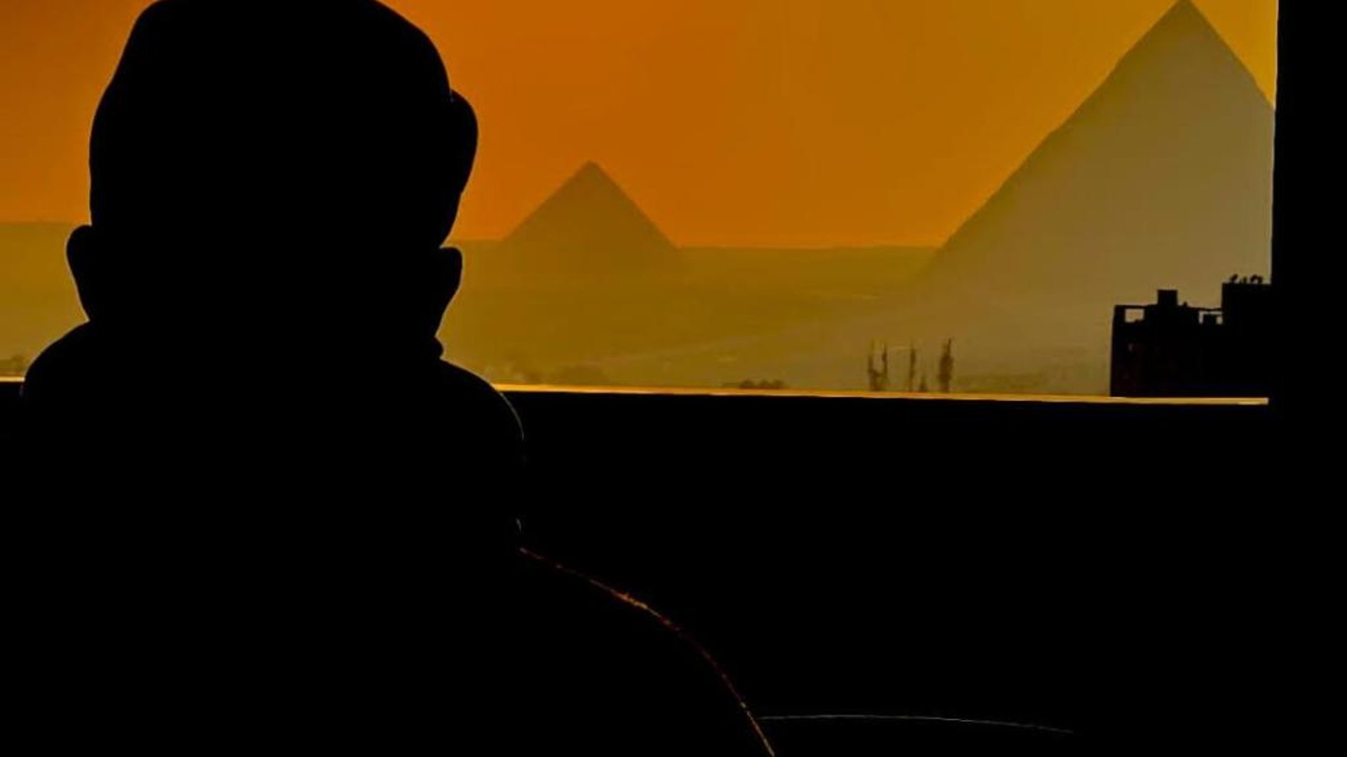 Lamour pyramids view in in Cairo, Egypt