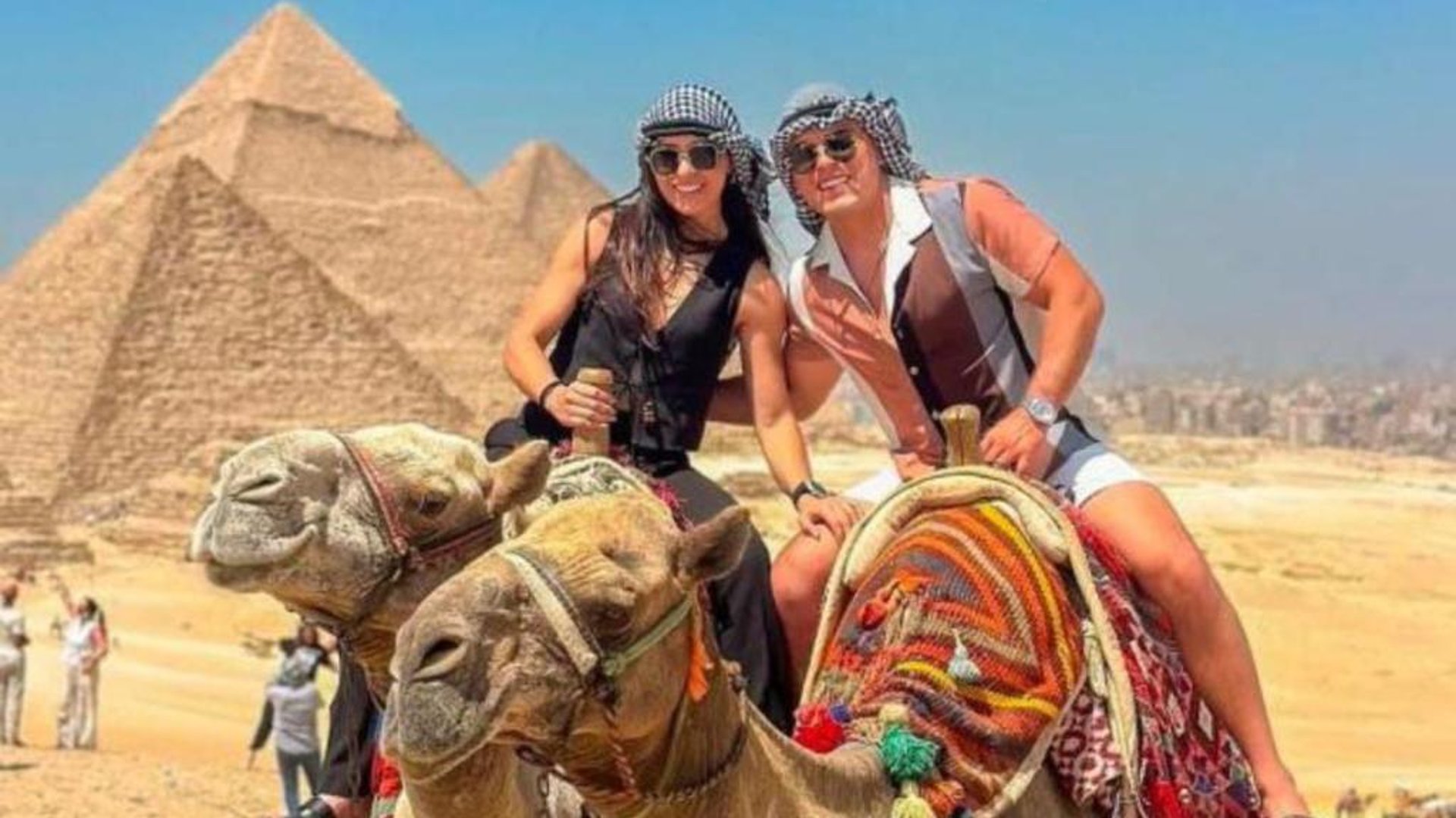 two pyramids two in in Cairo, Egypt
